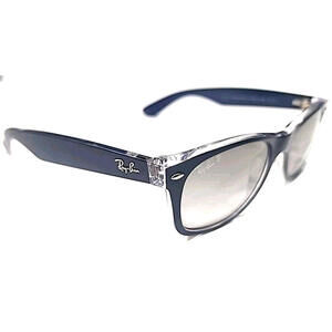 Ray Ban Rb2132 6053/M3 *Wide Arms Wayfarer Blue Polarized Sunglasses 55/18 145